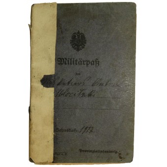 Военный билет солдата Кайзеровской Германии. Espenlaub militaria